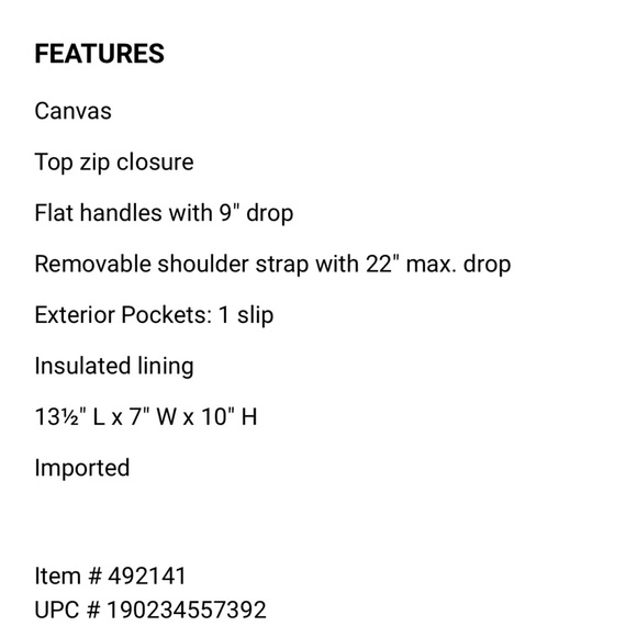 🆕 Insulated Travel Cooler Bag Grn/Grey CAMUTO DSW - Picture 7 of 12